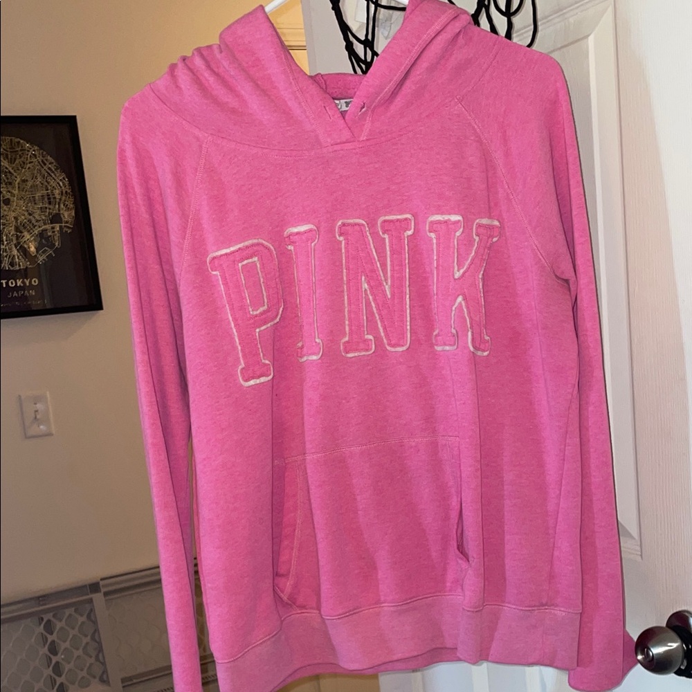 PINK Victoria's Secret Women's Hoodie in Vibrant Pink